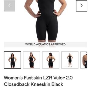 Speedo Women's Black Kneeskin Swimsuit Size 23